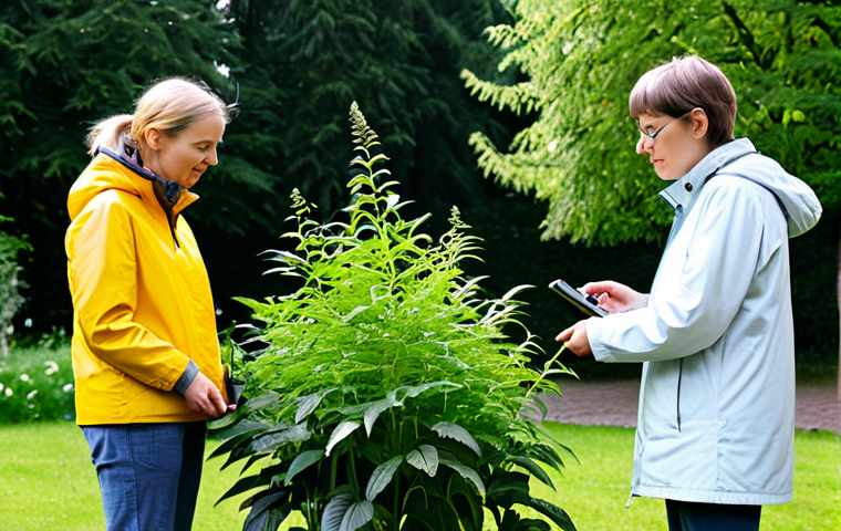 Citizen Science & Climate Observation**
"A group of diverse people, fully clothed in weather-appropriate clothing, participating in a citizen science project in a German garden, collecting data on plant phenology, safe for work, appropriate content, family-friendly, professional quality, perfect anatomy, correct proportions, natural pose, high-resolution."
**