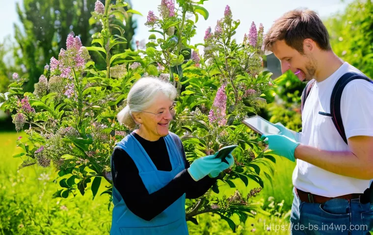 기후변화 관측 참여의 성과 사례 - **Citizen Scientists in a German Community Garden:** A vibrant and sunny scene in a well-maintained ...