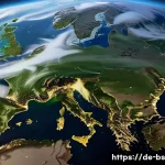 Home 17 기후변화 관측 프로그램의 개선 방안 - A high-tech satellite orbiting Earth, equipped with advanced multispectral sensors capturing real-ti...